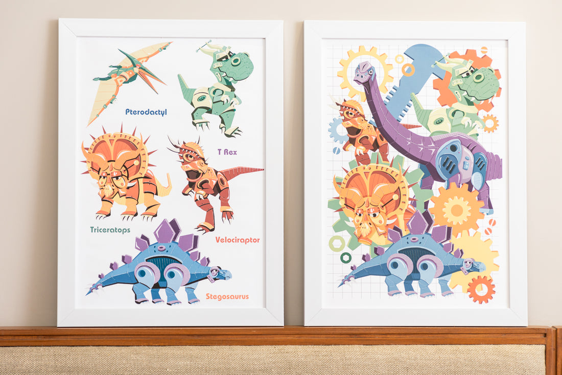 Jurassic Gearworks Dino Mechanics Wall Art