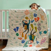 A Kingdom of Kelp Baby Quilt