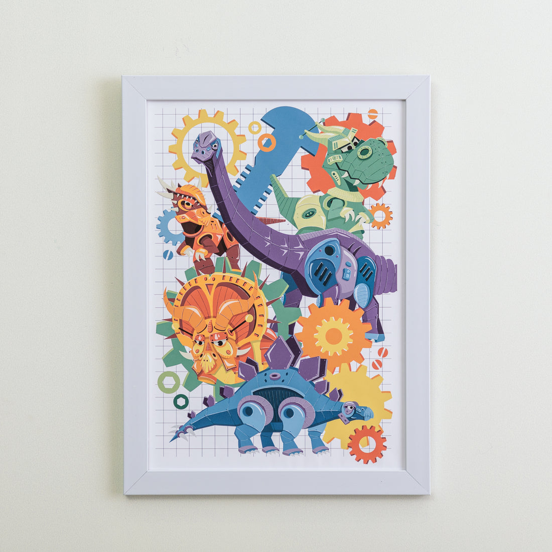 Jurassic Gearworks Dino Mechanics Wall Art