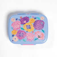 Floral-patterned container with Zookeeper branding