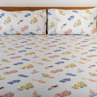 Chasing Cars and Clouds Bedsheet and Shams Set