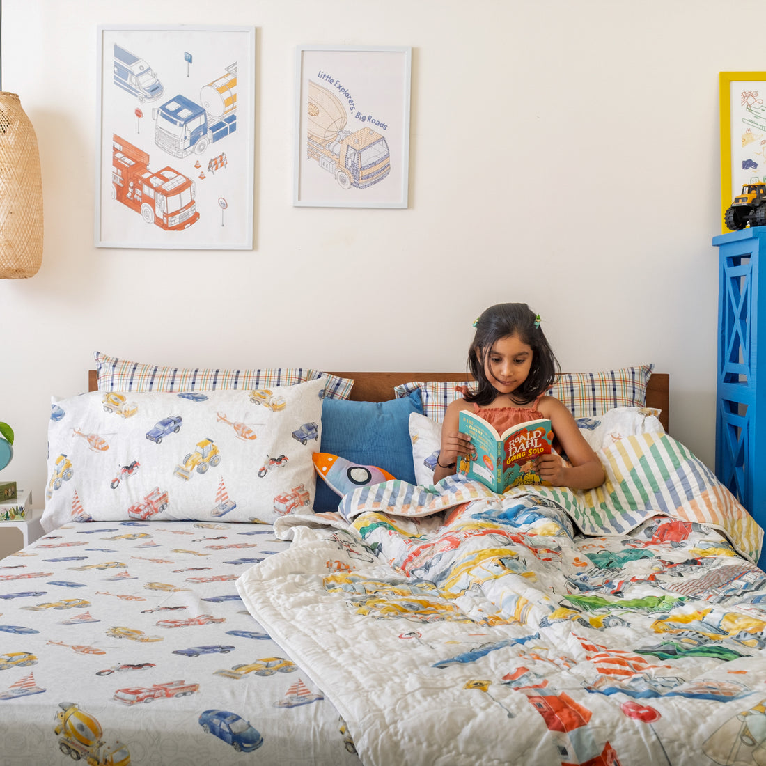 Chasing Cars and Clouds Bedsheet and Shams Set