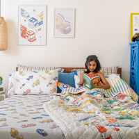 Chasing Cars and Clouds Bedsheet and Shams Set