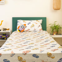 Chasing Cars and Clouds Bedsheet and Shams Set