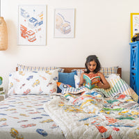 Chasing Cars and Clouds Bedsheet and Shams Set