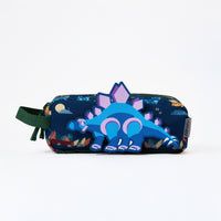 Pencil case with dinosaur design on a white background