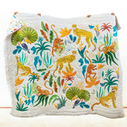 jungle kids quilt animal print bedding colorful safari kids room decor