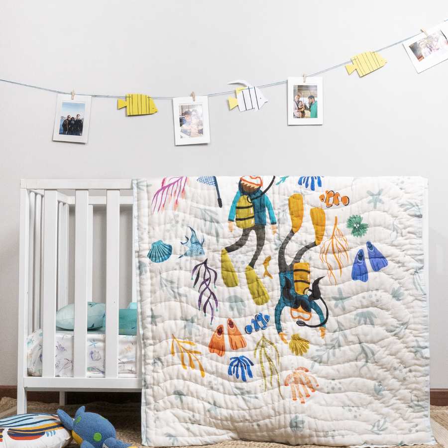 A Kingdom of Kelp Baby Quilt