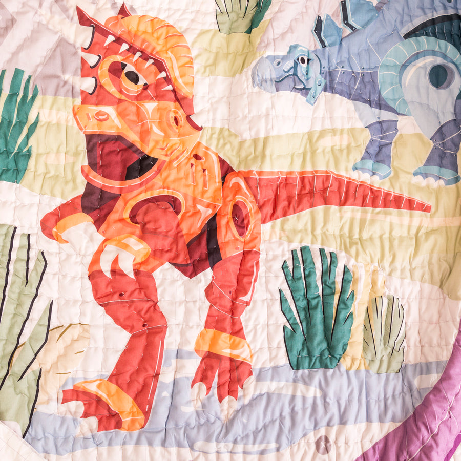 Dino Goes To School Quilt