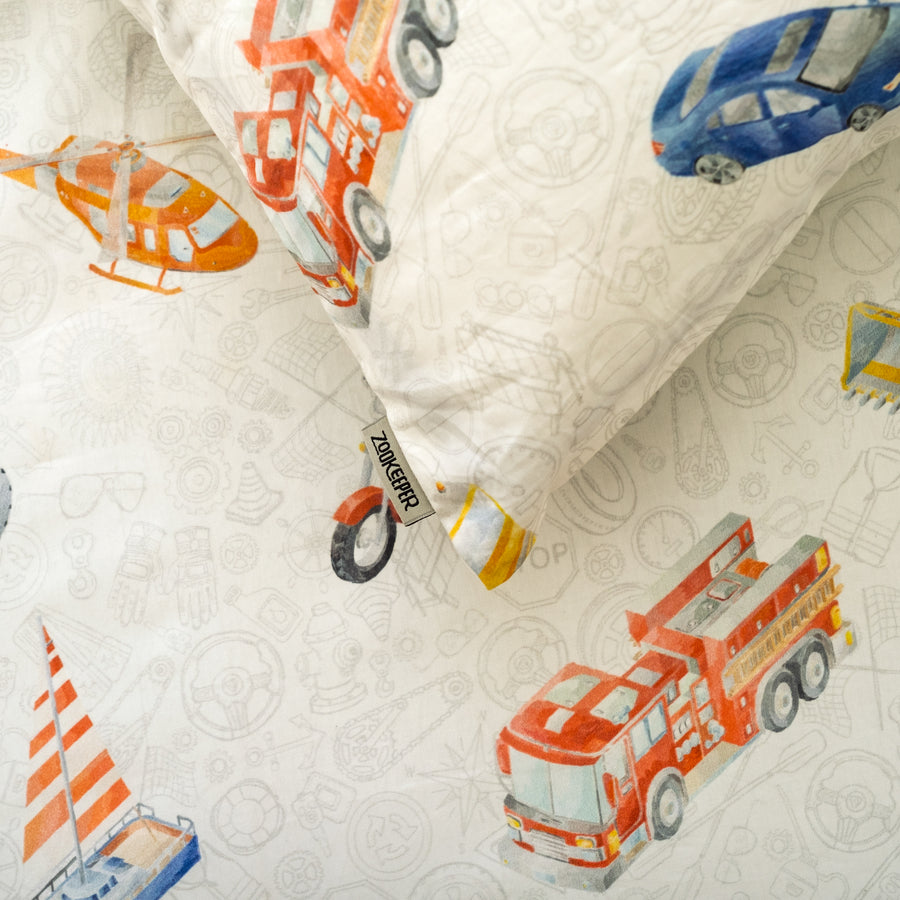 Chasing Cars and Clouds Bedsheet and Shams Set
