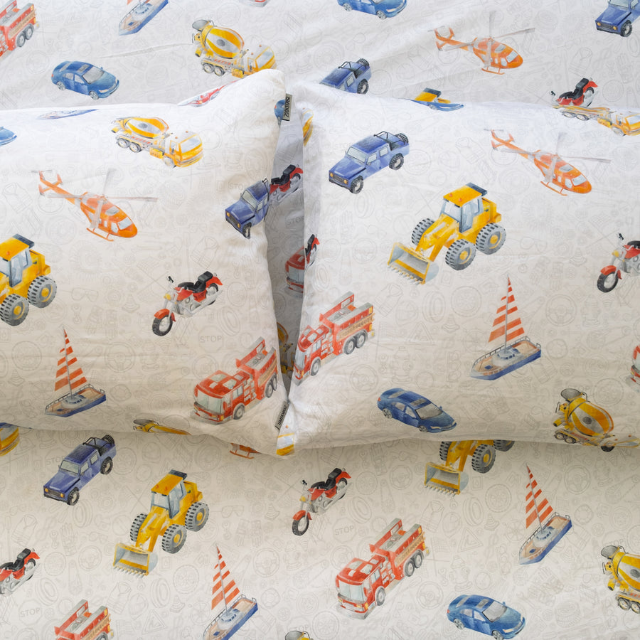 Chasing Cars and Clouds Bedsheet and Shams Set