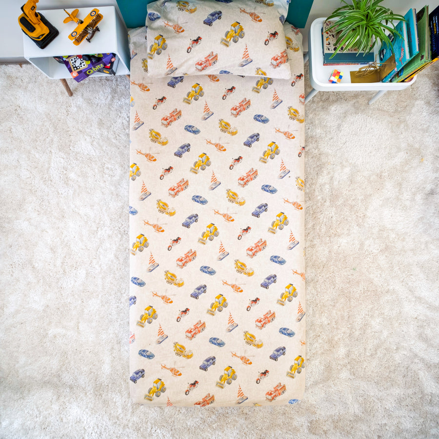 Chasing Cars and Clouds Bedsheet and Shams Set