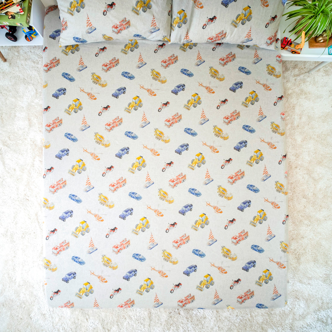 Chasing Cars and Clouds Bedsheet and Shams Set