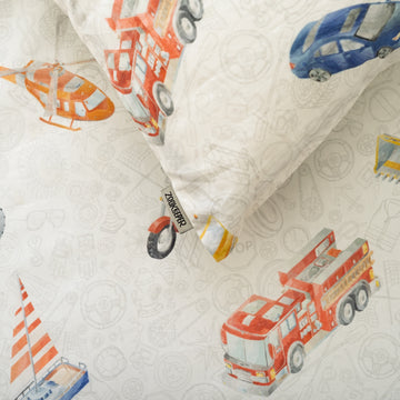 Chasing Cars and Clouds Bedsheet and Shams Set
