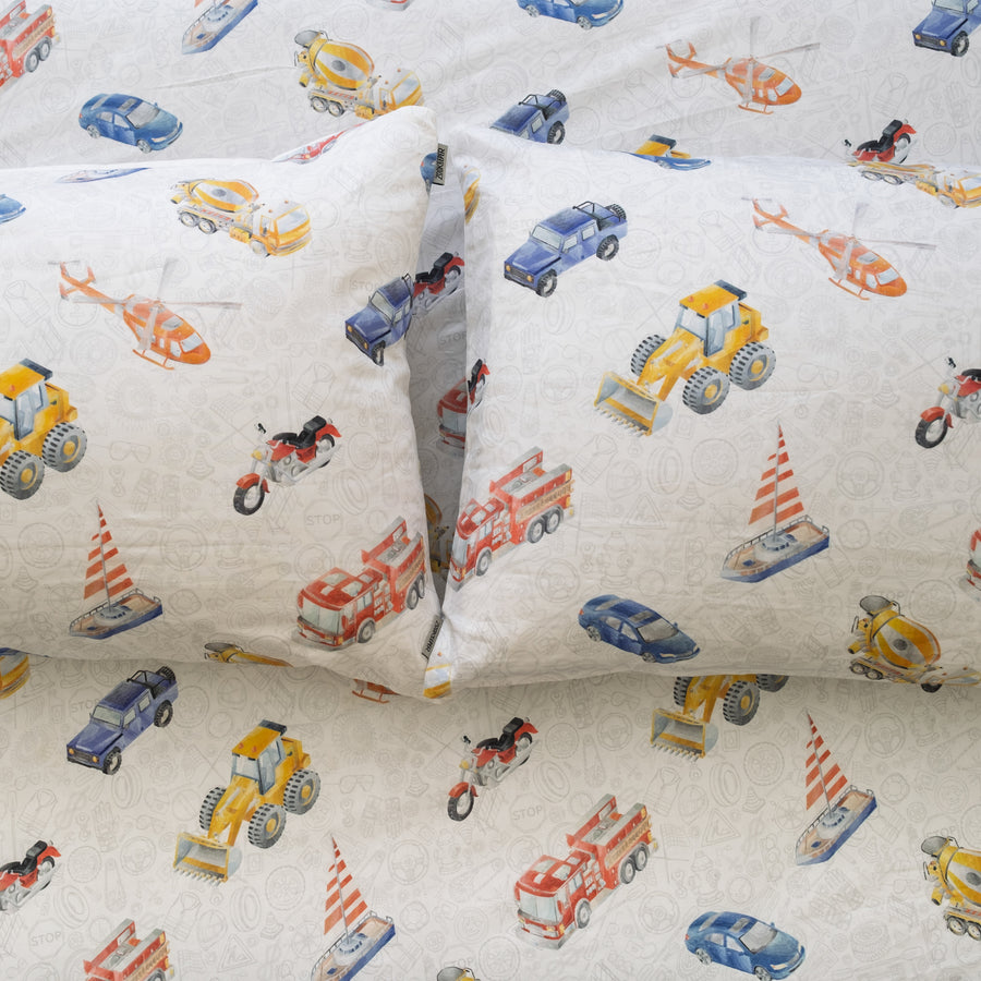 Chasing Cars and Clouds Bedsheet and Shams Set