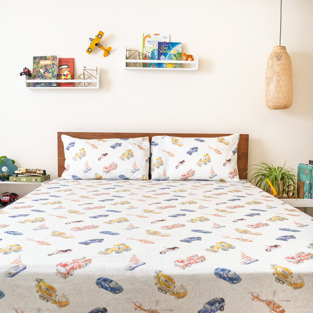 Chasing Cars and Clouds Bedsheet and Shams Set