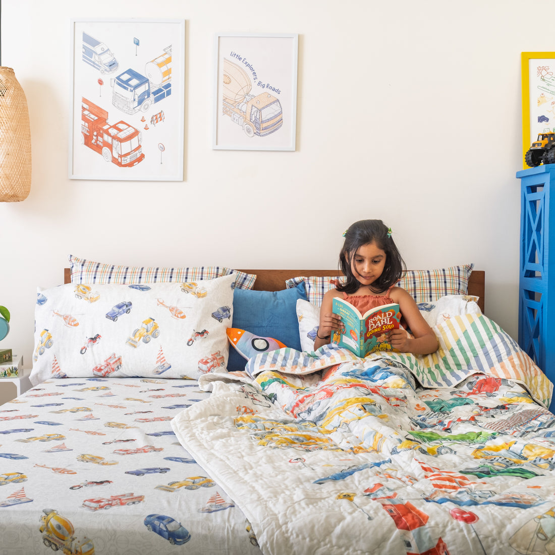 Chasing Cars and Clouds Bedsheet and Shams Set
