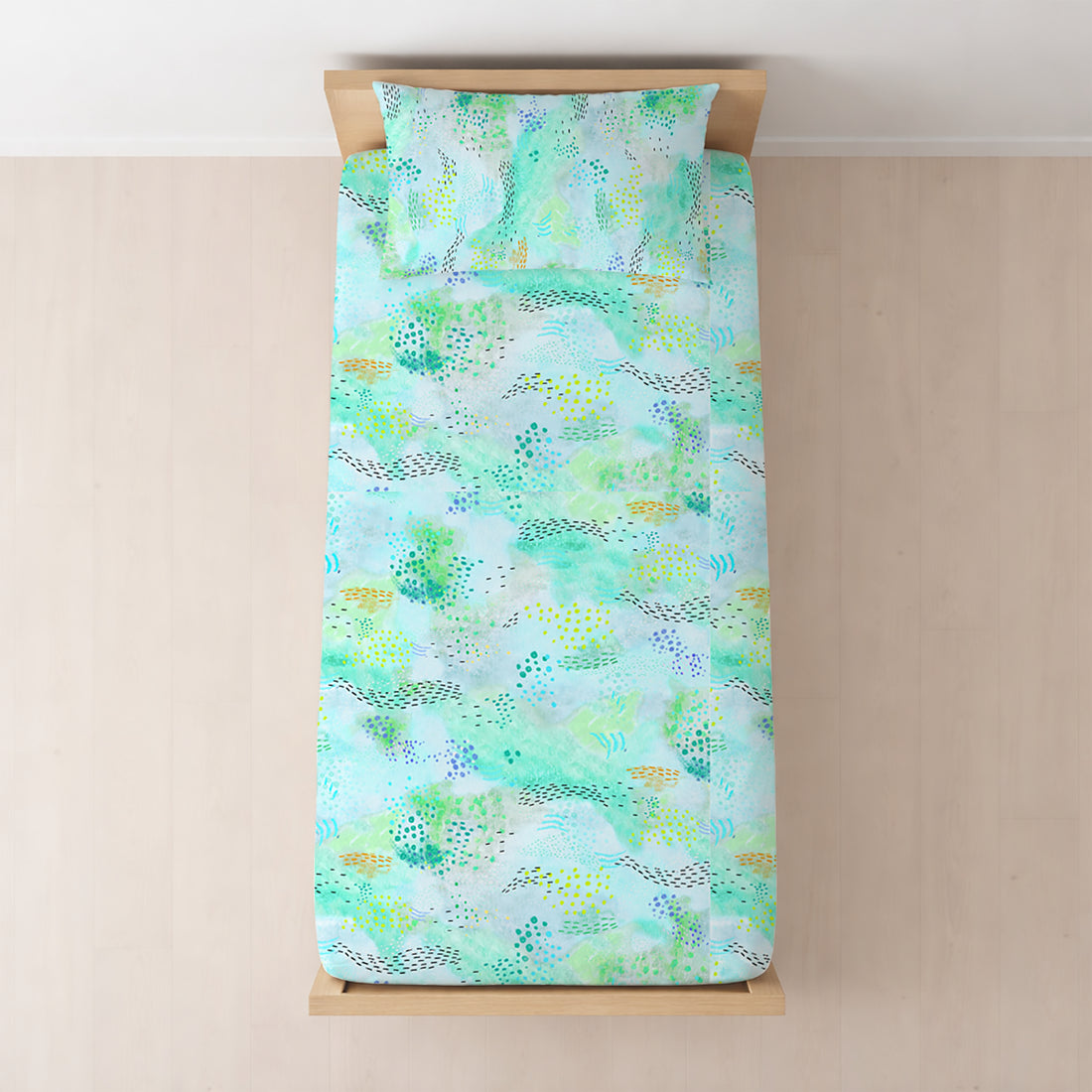 Blue Ripples Bedsheet and Sham set