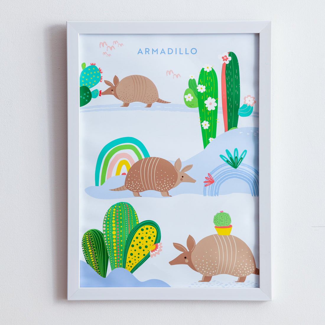 A for Armadillo Wall Art